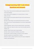 Portage Learning&colon; A&P 1 Lab 4 Exam Questions and Answers