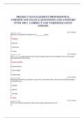 PROJECT MANAGEMENT PROFESSIONAL CERTIFICATE EXAM 2&sol; QUESTIONS AND ANSWERS WITH 100&percnt; CORRECT AND VERIFIED&sol;LATEST UPDATE