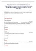 PROJECT MANAGEMENT PROFESSIONAL CERTIFICATE EXAM 3&sol; QUESTIONS AND ANSWERS WITH 100&percnt; CORRECT AND VERIFIED&sol;LATEST UPDATE