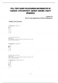 Test Bank for Business Mathematics in Canada 10th Edition by F&period; Ernest Jerome&comma; Tracy Worswick