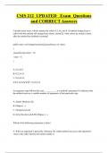 CSIS 212 UPDATED Exam Questions  and CORRECT Answers