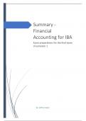 Samenvatting -  Financial Accounting