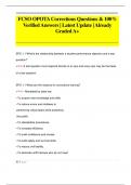 FCSO OPOTA Corrections Questions & 100&percnt;  Verified Answers &vert; Latest Update &vert; Already  Graded A&plus;