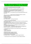 ICS-300&colon; Intermediate ICS for Expanding Incidents Exam Questions and Answers