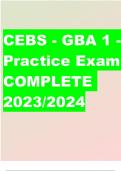 CEBS GBA  1&2 Practice Exam Complete with accurate answers,2023/2024.GRADED A+