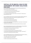 VIRTUAL ATI PN MENTAL HEALTH PRE ASSESSMENT WITH BEST SOLUTIONS 2024-2025