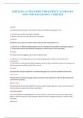 EDEXCEL GCSE COMPUTER SCIENCE GLOSSARY 2024&sol; TOP-RATED&sol;100&percnt; VERIFIED