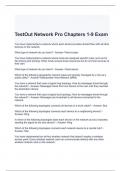 TestOut Network Pro Chapters 1-9 Exam Questions and Answers 2024