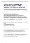 EVOLVE HESI FUNDAMENTALS PRACTICE QUESTIONS WITH GUARANTEED CORRECT ANSWERS