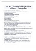 NR 565 - advanced pharmacology  midterm - Chamberlain
