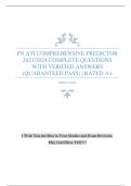 PN ATI COMPREHENSIVE PREDICTOR 2023/2024 COMPLETE QUESTIONS WITH VERIFIED ANSWERS (QUARANTEED PASS) | RATED A+