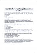 Pediatric Nursing &lpar;Wong's Essentials&rpar;&colon;  Chapter 1