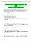 Official CBMT practice questions test  2020  Games and activities Q&A 