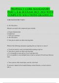 PROPHECY CORE MANDATORY  PART I&comma; II & III EXAM 2023&sol; 2024 WITH  COMPLETE SOLUTIONS GRADED A&plus; CORE MANDATORY PART I