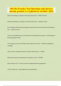 SOCRA Practice Test Questions and answers already graded A&plus;&vert; Updated & Verified &vert; 2024