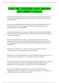 COUC 506 UPDATED Exam Questions  and CORRECT Answers
