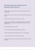 PA state inspection categories test questions and answers&period;