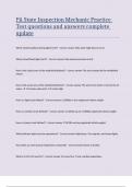 PA State Inspection Mechanic Practice Test questions and answers complete update