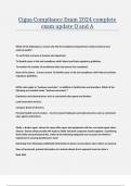 Cigna Compliance Exam 2024 complete exam update Q and A&period;