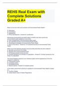 REHS Real Exam with Complete Solutions Graded A+
