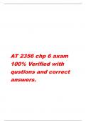 AT 2356 chp 6 axam 100% Verified with qustions and correct answers.