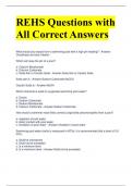REHS Questions with All Correct Answers