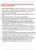 OBSTETRICS ECTOPIC PREGNANCY PRACTICE EXAM WITH CORRECT ANSWERS 2024