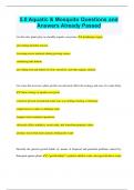 5&period;0 Aquatic & Mosquito Questions and Answers Already Passed