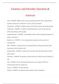 Genetics and Heredity Question & Answers