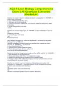 AQA A-Level Biology Comprehensive Exam || All Questions & Answers (Graded A+)