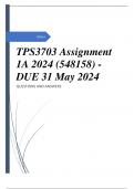 TPS3703 Assignment 1A 2024 (548158) - DUE 31 May 2024