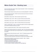 Maine Guide Test - Boating Laws