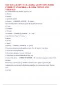 NYC REAL ESTATE EXAM 2024 QUESTIONS WITH CORRECT ANSWERS ALREADY PASSED AND VERIFIED