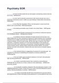 Psychiatry EOR NEWEST 2026&sol;2027 ACTUAL EXAM COMPLETE QUESTIONS AND CORRECT DETAILED ANSWERS &lpar;VERIFIED ANSWERS&rpar; &vert;ALREADY GRADED A&plus;&vert;&vert;BRAND NEW&excl;&excl;
