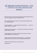 ACI Aggregate Testing Technician - Level 1 - Section 3 test exam questions and answers