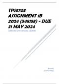 TPS3703 Assignment 1B 2024 (548158) - DUE 31 May 2024