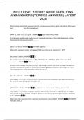 NICET LEVEL 1 STUDY GUIDE QUESTIONS AND ANSWERS &lpar;VERIFIED ANSWERS&rpar; LATEST 2024