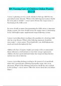 RN Nursing Care of Children Online Practice 2019 B Real exam question and answers latest update