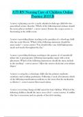 ATI RN Nursing Care of Children Online Practice 2019 B Real exam question and answers latest update