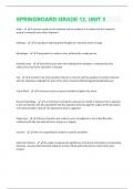 SPRINGBOARD GRADE 12, UNIT 3 QUESTIONS & ANSWERS RATED A+