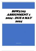 BSW3703 Assignment 1 2024 - DUE 8 May 2024