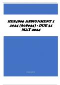 HES4809 Assignment 1 2024 &lpar;608044&rpar; - DUE 31 May 2024