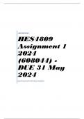 HES4809 Assignment 1 2024 (608044) - DUE 31 May 2024