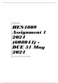 HES4809 Assignment 1 2024 &lpar;608044&rpar; - DUE 31 May 2024
