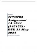 TPS3703 Assignment 1A 2024 (548158) - DUE 31 May 2024