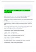 AP BIOLOGY EXAM QUESTIONS AND ANSWERS