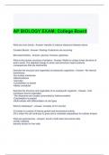 AP BIOLOGY EXAM College Board Questions and Answers
