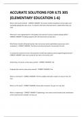 ACCURATE SOLUTIONS FOR ILTS 305 (ELEMENTARY EDUCATION 1-6) 