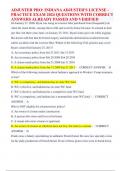 ADJUSTER PRO&colon; INDIANA ADJUSTER'S LICENSE - PRACTICE EXAM 2024 QUESTIONS WITH CORRECT ANSWERS ALREADY PASSED AND VERIFIED