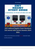 EMT National Registry Exam Questions (101 terms) with Correct Answers 2024-2025. Contains Terms like: 3 effects of intracranial pressure on vital signs - Answer: bradycardia, irregular breathing, hypertension
